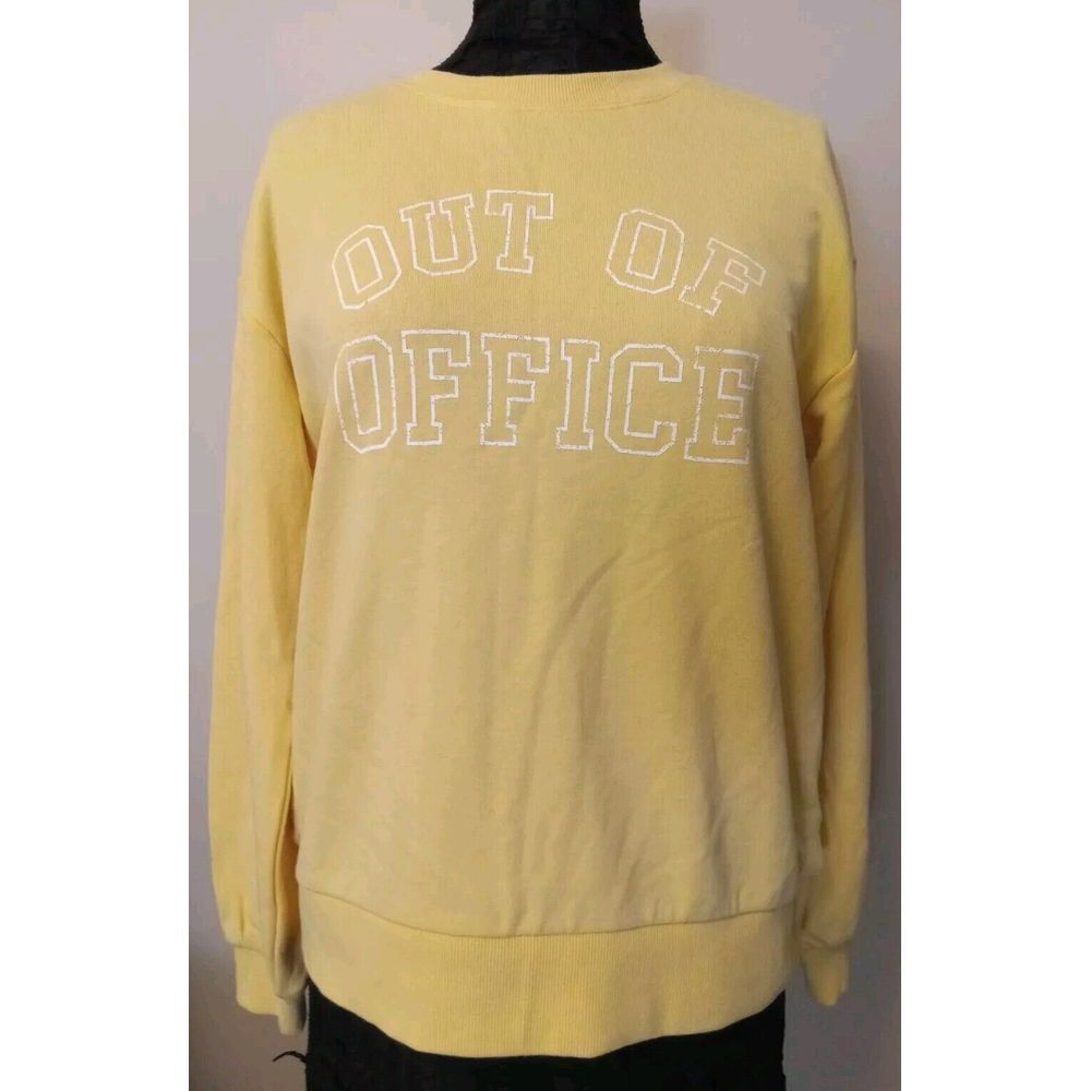 c and c california Women Sahara Sun Yellow Out‎ Of Office Sweatshirt Size M